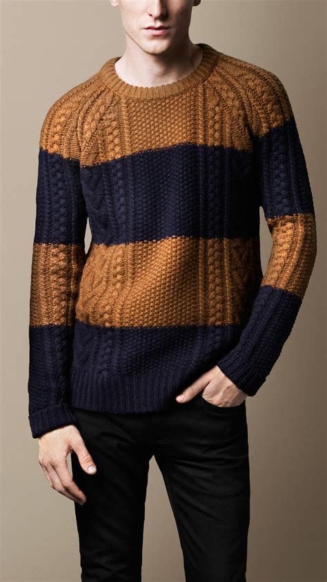 mens burberry sweater|burberry knitwear men's.